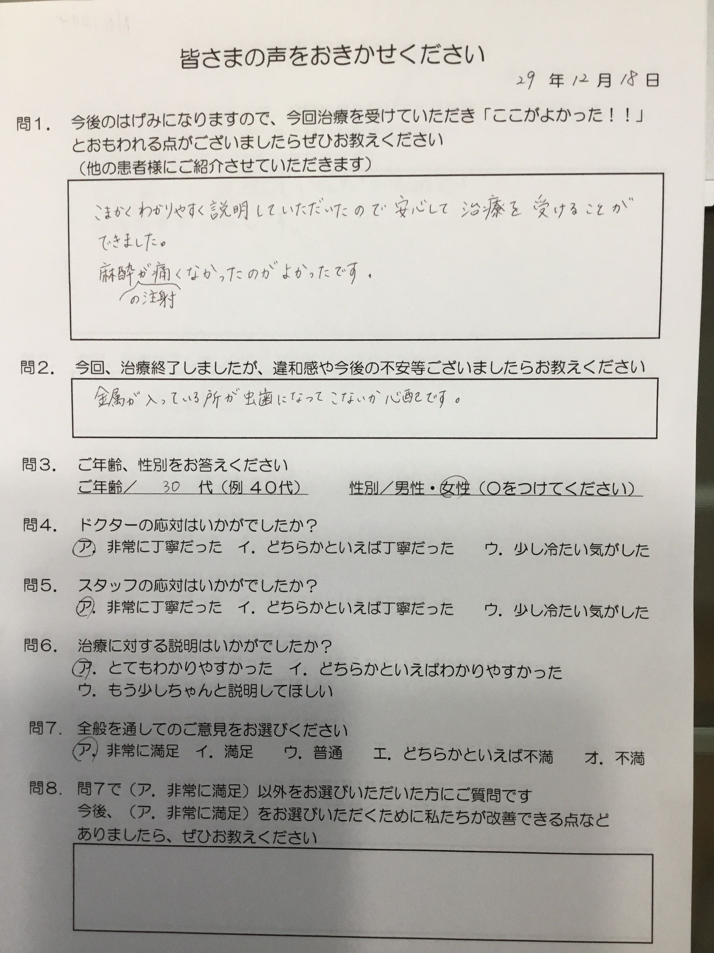 口コミ、評判、歯医者、無痛