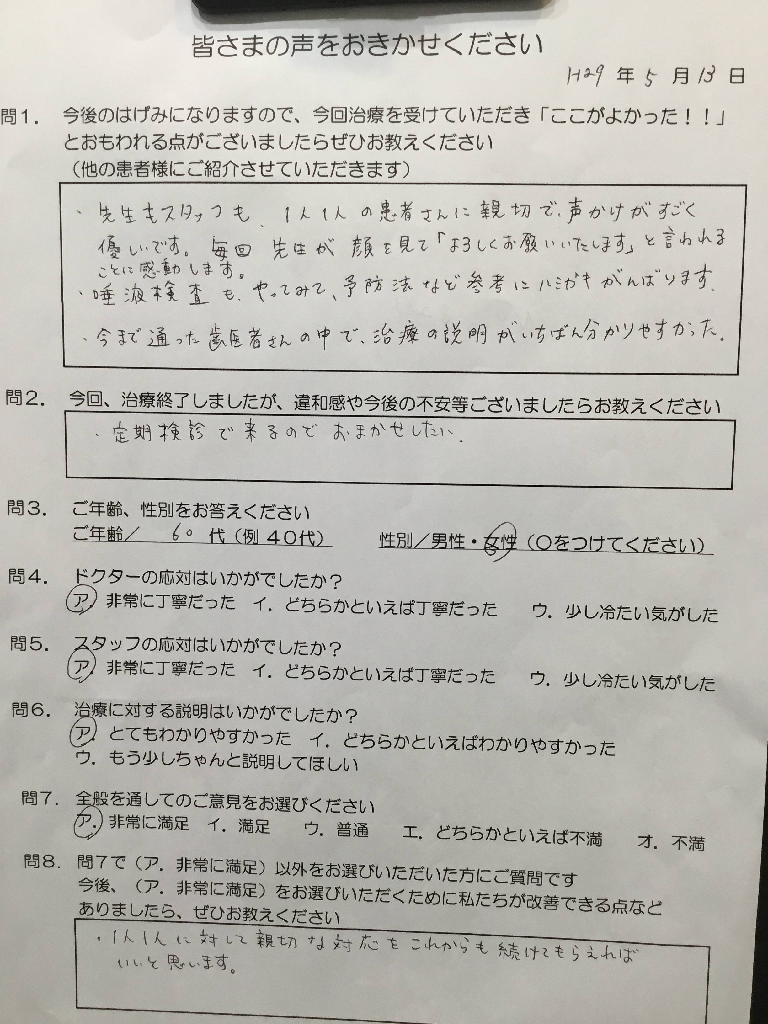 かめい歯科は説明が丁寧