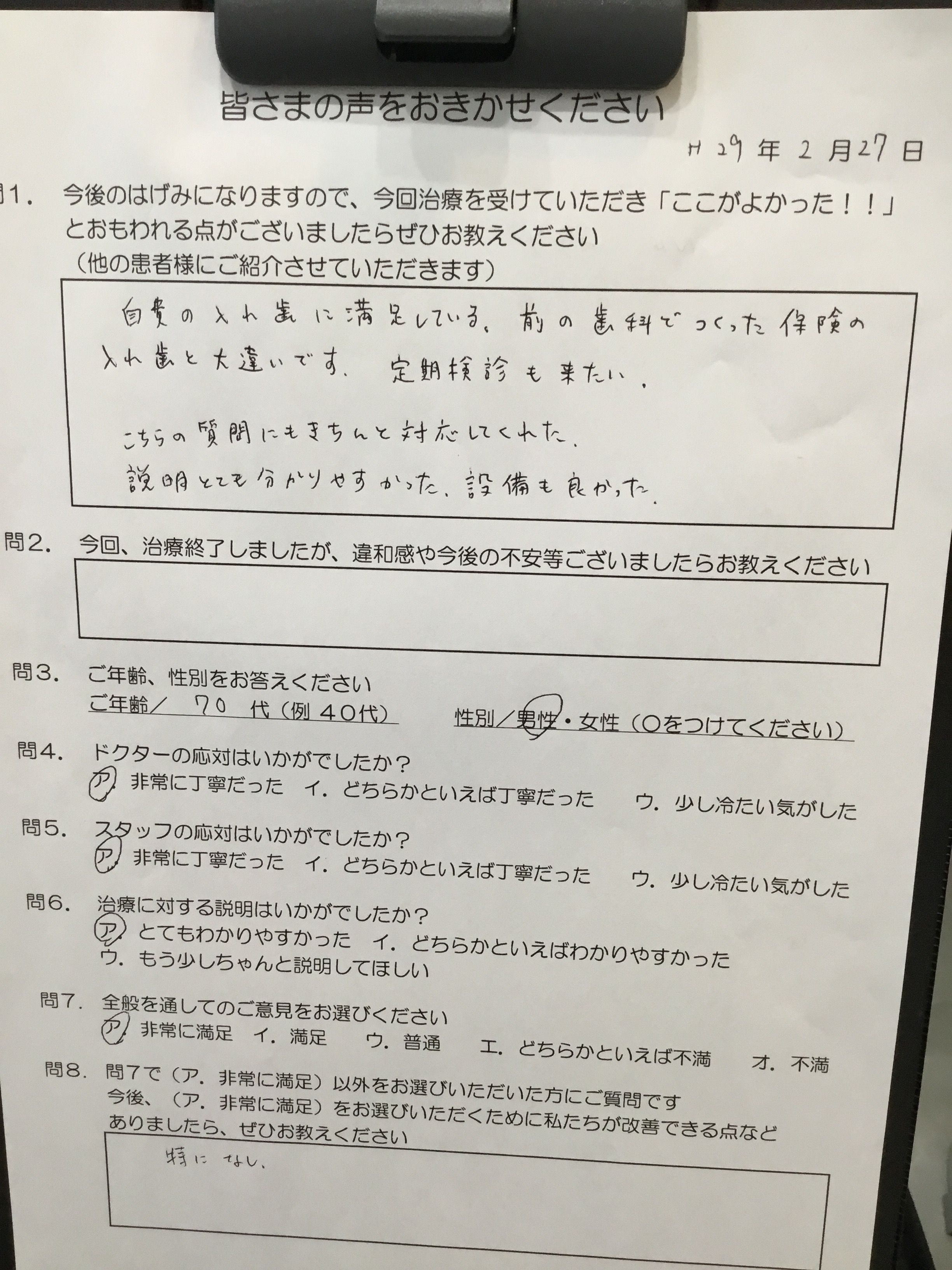 自費の入れ歯