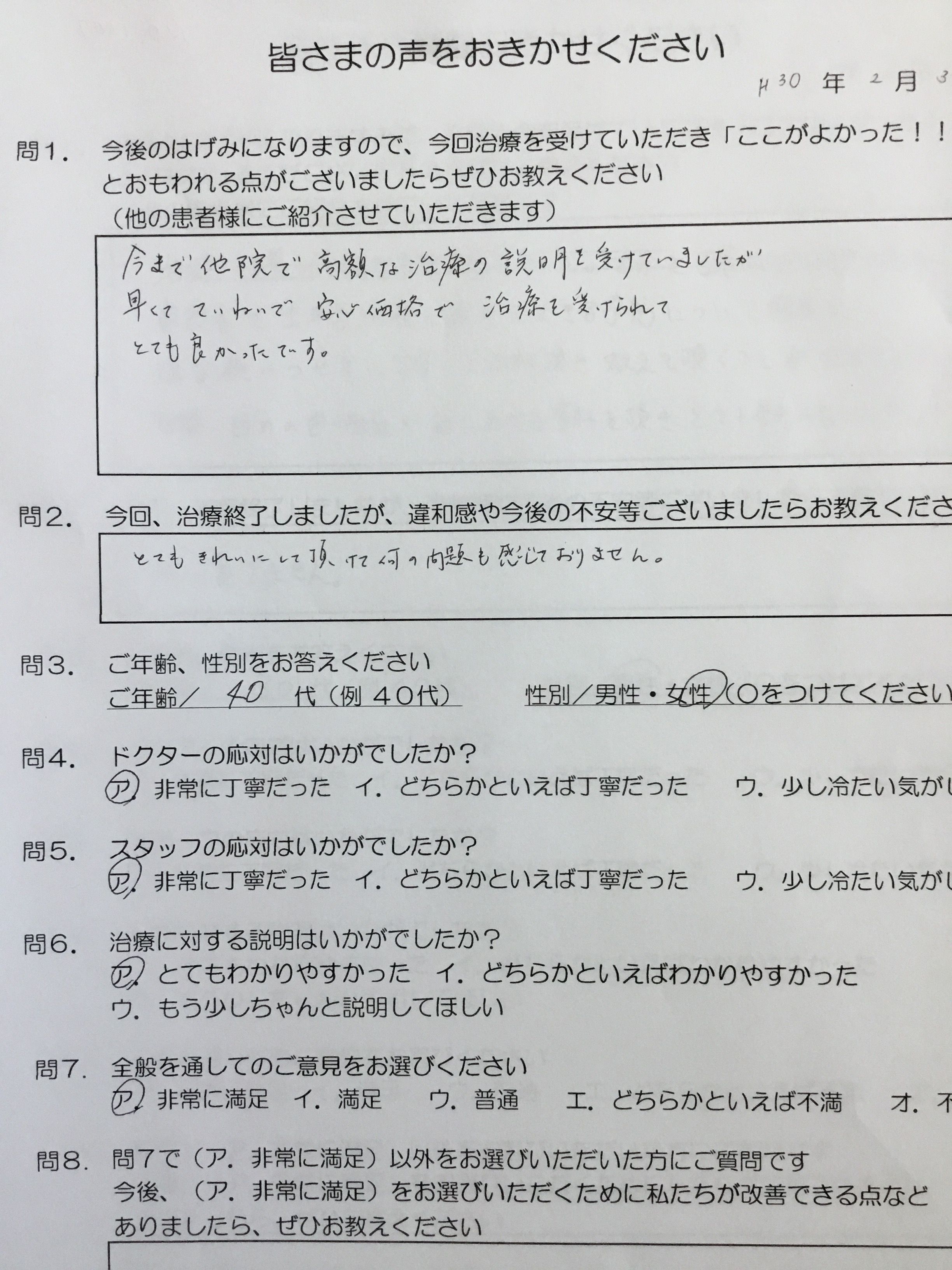 名張市在住、歯医者、口コミ