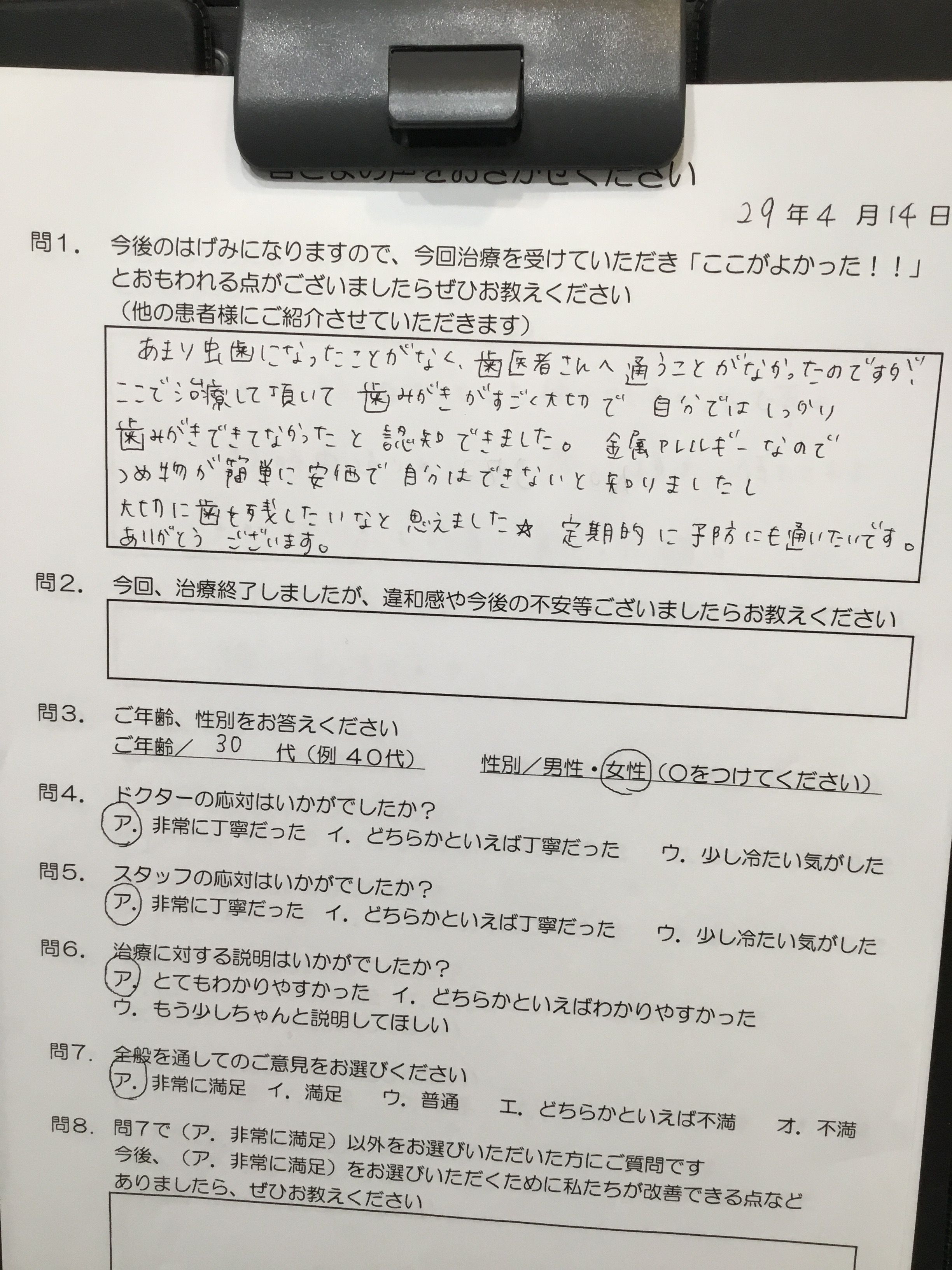 かめい歯科の評判